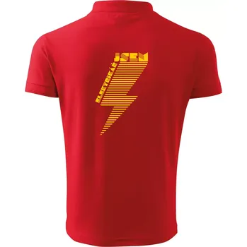 Pánská košile Jsem elektrikář - blesk - Polokošile pánská Pique Polo 203 - L ( Červená )