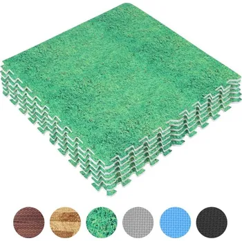 podložka na cvičení Gorilla Sports Sada ochranných podložek, tráva, 8 ks