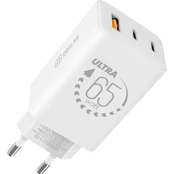 OBAL:ME ULTRA Rychlonabíjecí adaptér USB-A + 2xUSB-C 65W White OM65W2CA