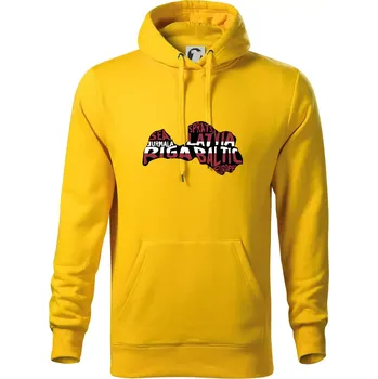 Pánská mikina Mapy - názvy měst - Moldávie - Mikina pánská Cape s kapucí - S ( Žlutá )