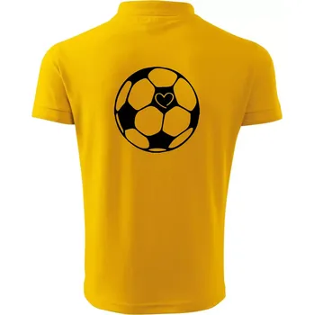 Pánská košile I love fotbal míč - Polokošile pánská Pique Polo 203 - 4XL ( Žlutá )