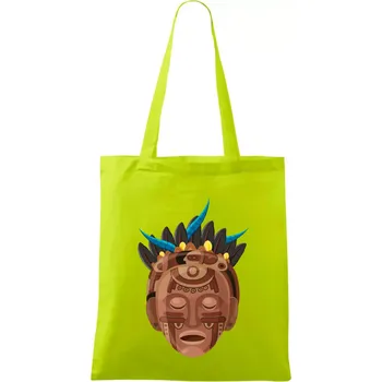 Mayové maska hnědá - Taška bavlněná - 42 x 38 cm ( Limetková )