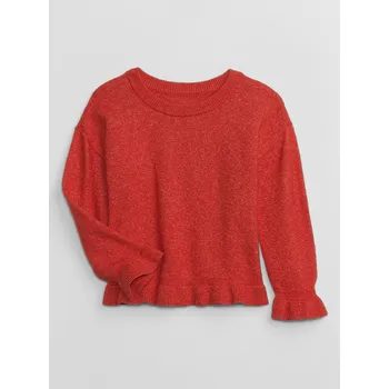Dívčí svetr GAP Dívčí Baby svetr s volánky CashSoft GAP Červená 80-86 (2447804)