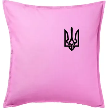 Polštář Ukrajina trojzubec prso - Polštář 50x50 - 50x50 - Pouze potah ( Růžová )