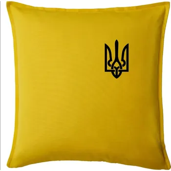 Polštář Ukrajina trojzubec prso - Polštář 50x50 - 50x50 - Pouze potah ( Žlutá )