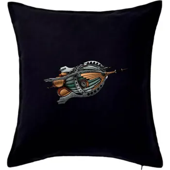 Polštář Steampunk raketa - Polštář 50x50 - 50x50 - Pouze potah ( Černá )