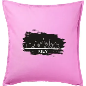 Polštář Kiev - Silueta - Polštář 50x50 - 50x50 - Pouze potah ( Růžová )