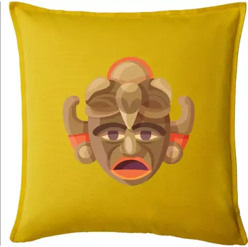 Polštář Mayové maska černoch - Polštář 50x50 - 50x50 - Pouze potah ( Žlutá )
