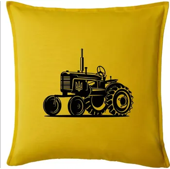 Polštář Traktor Ukrajinské armády - Polštář 50x50 - 50x50 - Pouze potah ( Žlutá )