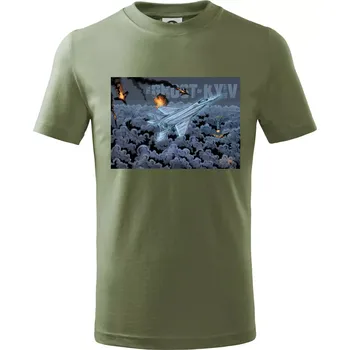 Chlapecké tričko Andriy Dankovych - The Ghost of Kyiv - Tričko dětské bavlněné - 98 cm / 2 roky ( Khaki )