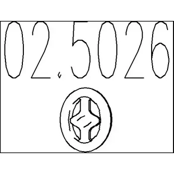 Auto-moto MTS Zarážka tlumiče výfuku MTS 02.5026