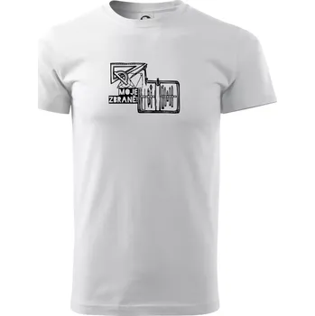 Pánské tričko Moje zbraně - Geometrie - matematika - Triko extra velké (5-8XL) - 7XL ( Bílá )