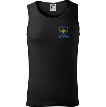 Moje srdce bije pro Ukrajinu - prso - Tílko pánské Core - 2XL ( Černá )
