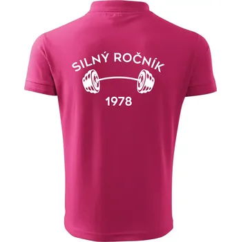 Pánská košile Silný ročník - Letopočet 1978 - Polokošile pánská Pique Polo 203 - 2XL ( Purpurová )