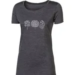Progress VINKA "TREES" dámské merino triko šedý melír Velikost: XL
