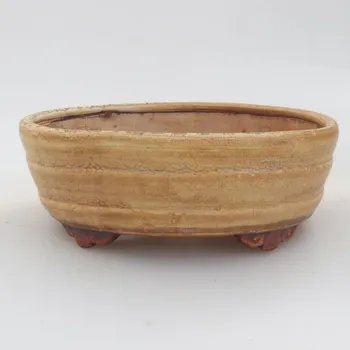 Květináč Keramická bonsai miska 10,5 x 9 x 4 cm béžová