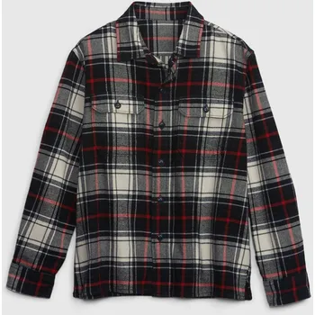 Chlapecké tričko GAP Chlapecké Dětská flanelová košile Gap Černá 152-158 (2440861)