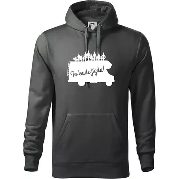 Pánská mikina To bude jízda - alkovna - Mikina pánská Cape s kapucí - 5XL ( Tm. břidlice (šedozelená) )