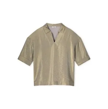 Dámská halenka Halenka Kyra Woody zlatá prodloužená Velikost: 38