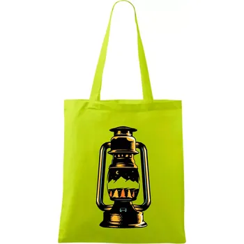 Petrolejka s horami - Taška bavlněná - 42 x 38 cm ( Limetková )