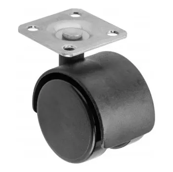 Nábytkové kování GTV černé nábytkové kolečko D40 mm, bez brzdy