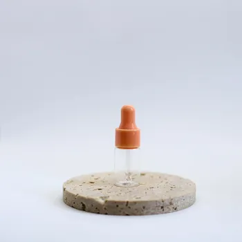 Dóza na potraviny WHITE ORCHID Skleněná lahvička s pipetou s barevným víčkem, WHITE ORCHID, 3 ml barva víčka: světle oranžové víčko