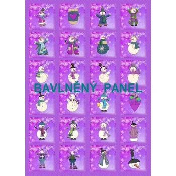 Panel bavlna - Adventní kalendář-124-54