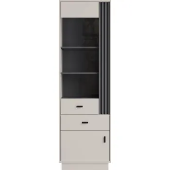 Knihovna Meblar Vitrína Allmo AL3 Vyber provedení: Kašmír + antracit