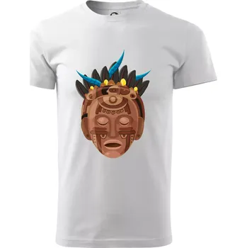 Mayové maska hnědá - Triko extra velké (5-8XL) - 8XL ( Bílá )
