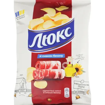 Chips Brambůrky s příchutí slaniny 125g LUX