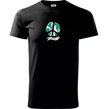 Planeta - Peace symbol - Triko extra velké (5-8XL) - 7XL ( Černá )