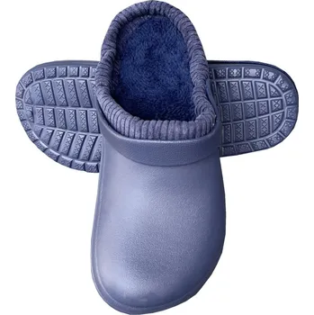 Pánské pantofle GiNo Pánské zateplené gumové nazouváky NBR11 Barva: Modrá, Velikost: 47