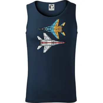 Mig 29 Fulcrum ze spoda a ze zhora - Tílko pánské Core - 2XL ( Námořní modrá (velmi tmavá - téměř černá) )