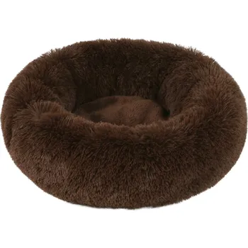 Pelíšek pro psa KING STYLE s.r.o. Pelech kulatý ADELE s dlouhým vlasem 70cm hnědá