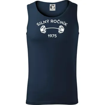 Silný ročník - Letopočet 1975 - Tílko pánské Core - M ( Námořní modrá (velmi tmavá - téměř černá) )