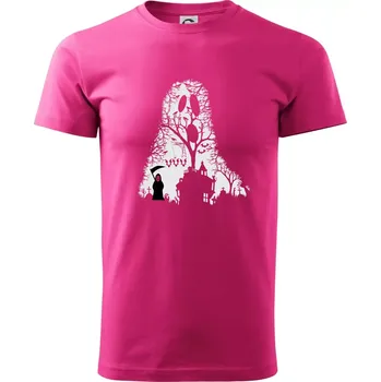 Halloween duch - Klasické pánské triko vyšší gramáže - S ( Purpurová )