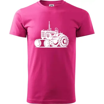 Pánská móda Traktor Ukrajinské armády - Klasické pánské triko vyšší gramáže - M ( Purpurová )