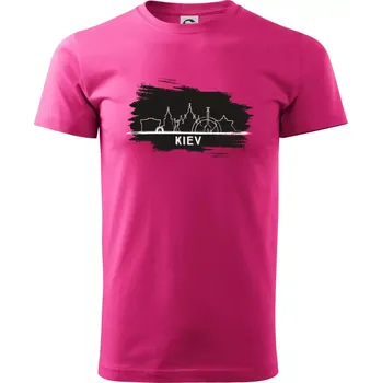 Pánská móda Kiev - Silueta - Klasické pánské triko vyšší gramáže - XL ( Purpurová )