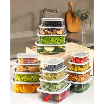 Dóza na potraviny Sada 16 ks potravinových boxů BONNIE II. šedá