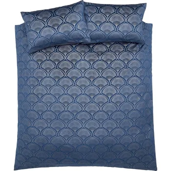 Povlečení Modré povlečení na dvoulůžko/prodloužené 230x220 cm Art Deco Pearl – Catherine Lansfield ID_1800745