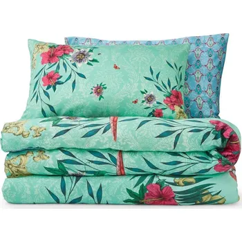 Povlečení Zelené/modré povlečení na dvoulůžko/prodloužené z bavlněného saténu 230x220 cm Paradise Parrot – Matthew Williamson ID_1804451