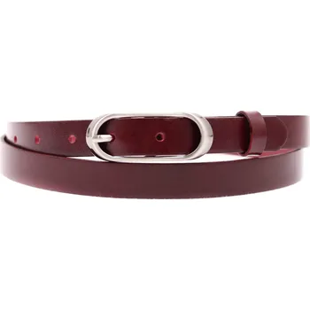 Opasek Dámský úzký kožený opasek Špongr 2047 vínově červený Velikost = obvod pasu (cm): 105 cm