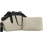 Velká dámská kabelka z přírodní kůže Barva: černá || béžový