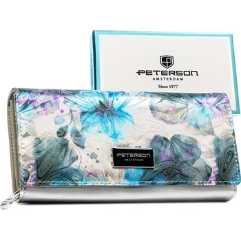 Peněženka velká dámská peněženka s RFID systémem a zapínáním na patentku Barva: modrá || vícebarevný