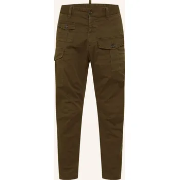 Pánské kalhoty dsquared2 Pánské Cargo Kalhoty Sexy Cargo Fit, olivová, 50
