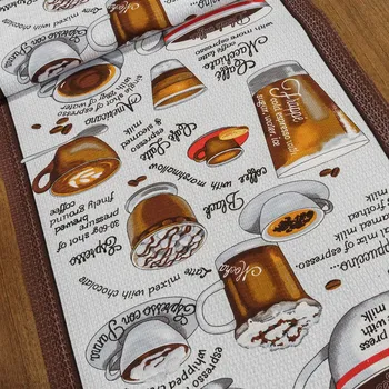 Bavlněné plátno vaflovina, utěrkovina / štola na metráž 703023 kapučíno, béžová, š. 50cm (látka v metráži)