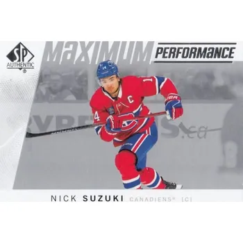 Sběratelská karetní hra insert karta NICK SUZUKI 24-25 SP Authentic Maximum Performance číslo MP-6