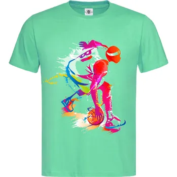 Pánské tričko Tričko Basketbalista Druh: Pánské, Barva: Světle Zelená, Velikost: M