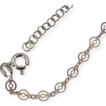 Náramek Stříbrný nákotník Zako – jemný řetízek s kolečky, Ag 925/1000 jemný řetízek s kolečky, délka 23–25,5 cm