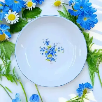 Talíř Mísa kompotová 20cm Pomněnky Český porcelán Dubí